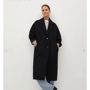 MANGO Oversized Wool Coat S NWT